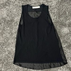 Zara Knit Black Sleeveless Top, Back Slightly Longer than the Front